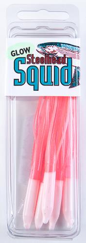 Steelhead Squids: Glow Pink